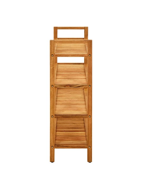 Botník se 4 policemi 100 x 27 x 80 cm masivní dubové dřevo