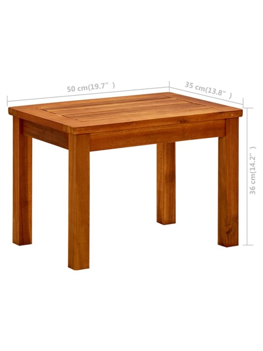 Zahradní konferenční stolek 50 x 35 x 36 cm masivní akácie