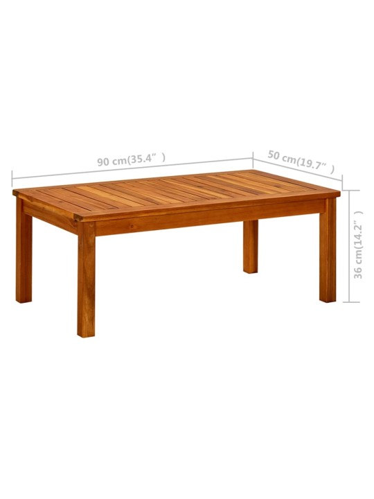 Zahradní konferenční stolek 90 x 50 x 36 cm masivní akácie