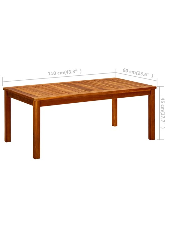 Zahradní konferenční stolek 110 x 60 x 45 cm masivní akácie