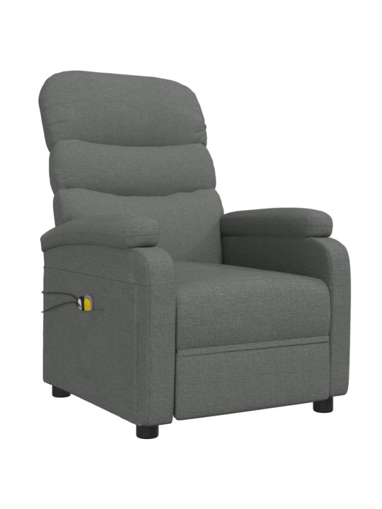 Elektrické masážní křeslo tmavě šedé textil