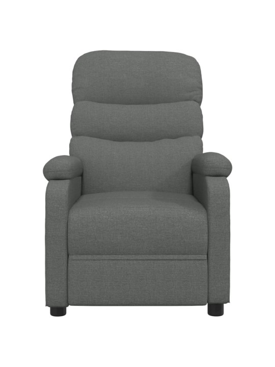 Elektrické masážní křeslo tmavě šedé textil