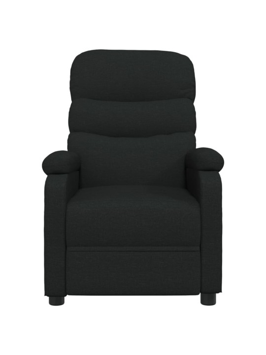 Elektrické masážní křeslo černé textil
