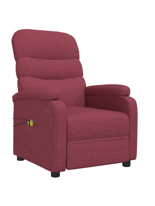 Elektrické masážní křeslo vínové textil