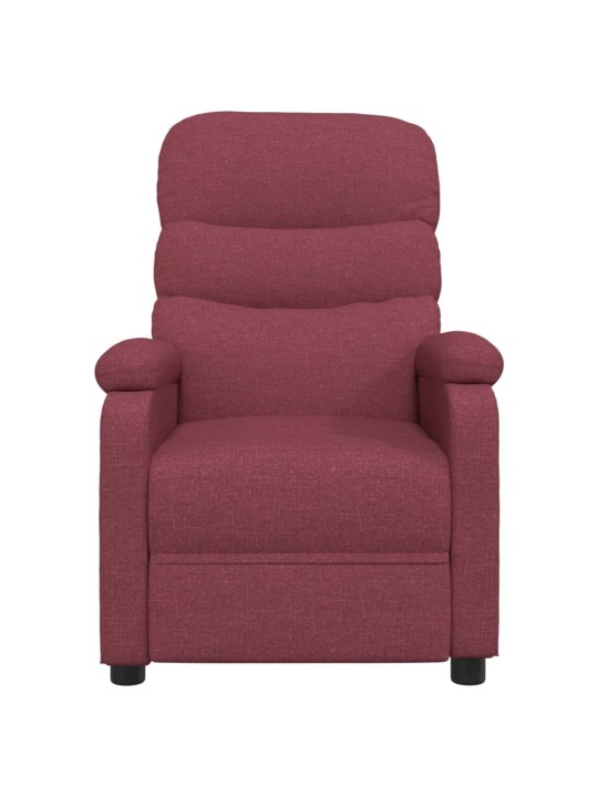 Elektrické masážní křeslo vínové textil