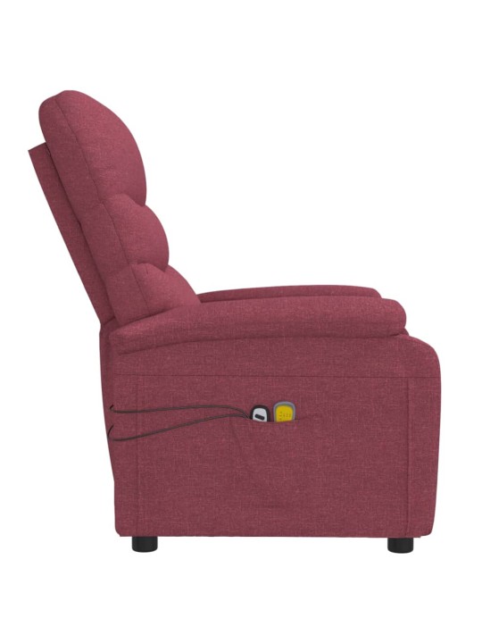 Elektrické masážní křeslo vínové textil