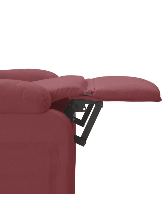 Elektrické masážní křeslo vínové textil