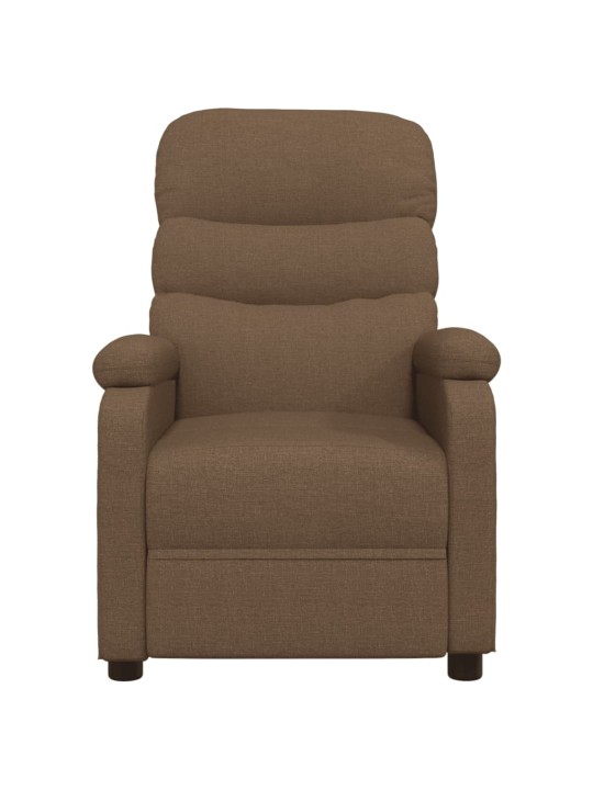 Elektrické masážní křeslo hnědé textil