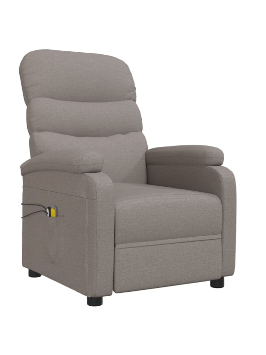 Elektrické masážní křeslo taupe textil