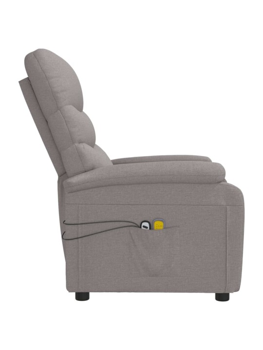 Elektrické masážní křeslo taupe textil