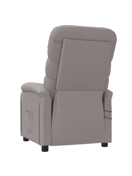 Elektrické masážní křeslo taupe textil