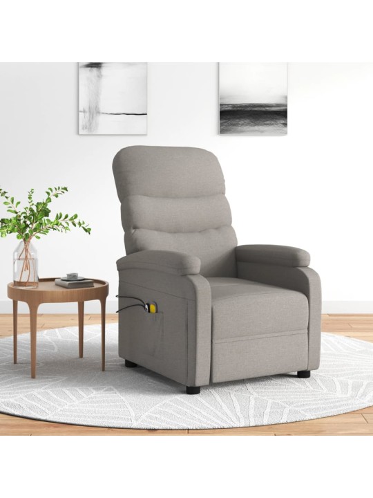 Elektrické masážní křeslo taupe textil