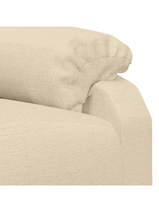 Elektrické polohovací křeslo krémové textil