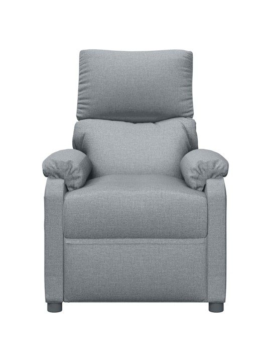Elektrické masážní křeslo světle šedé textil