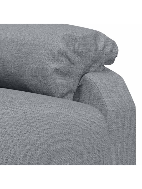 Elektrické masážní křeslo světle šedé textil