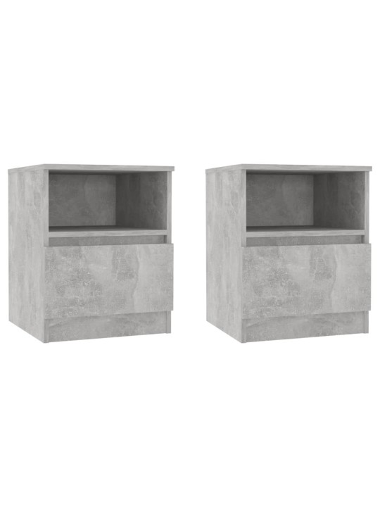 Noční stolky 2 ks betonově šedé 40x40x50 cm kompozitní dřevo