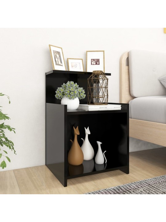Noční stolky 2 ks černé 40 x 35 x 60 cm kompozitní dřevo