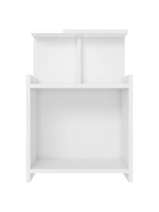 Noční stolek bílý s vysokým leskem 40x35x60 cm kompozitní dřevo