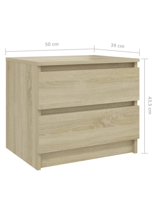 Noční stolky 2 ks dub sonoma 50 x 39 x 43,5 cm kompozitní dřevo