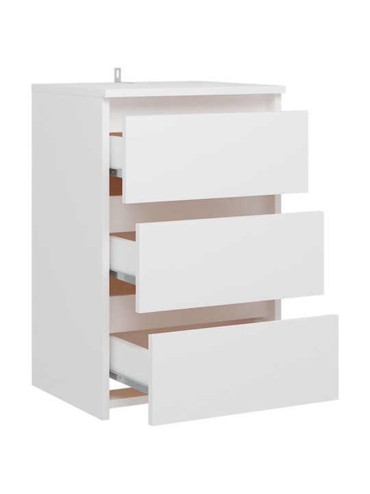 Noční stolky 2 ks bílé 40 x 35 x 62,5 cm kompozitní dřevo