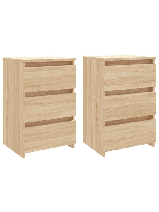 Noční stolky 2 ks sonoma dub 40 x 35 x 62,5 cm kompozitní dřevo