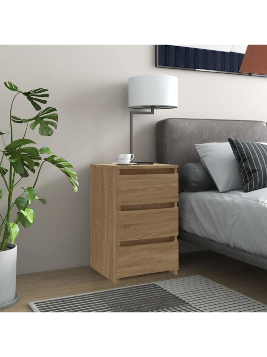 Noční stolky 2 ks sonoma dub 40 x 35 x 62,5 cm kompozitní dřevo