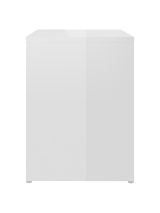 Noční stolky 2 ks bílé vysoký lesk 40x30x40 cm kompozitní dřevo