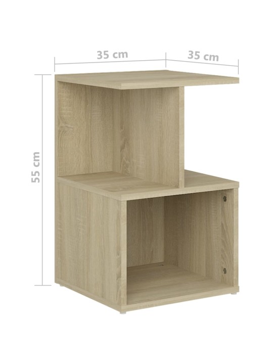 Noční stolky 2 ks sonoma dub 35 x 35 x 55 cm kompozitní dřevo