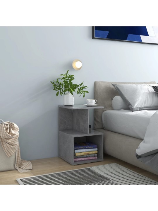Noční stolky 2 ks betonově šedé 35x35x55 cm kompozitní dřevo