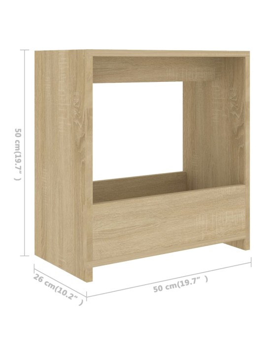 Odkládací stolek dub sonoma 50 x 26 x 50 cm kompozitní dřevo