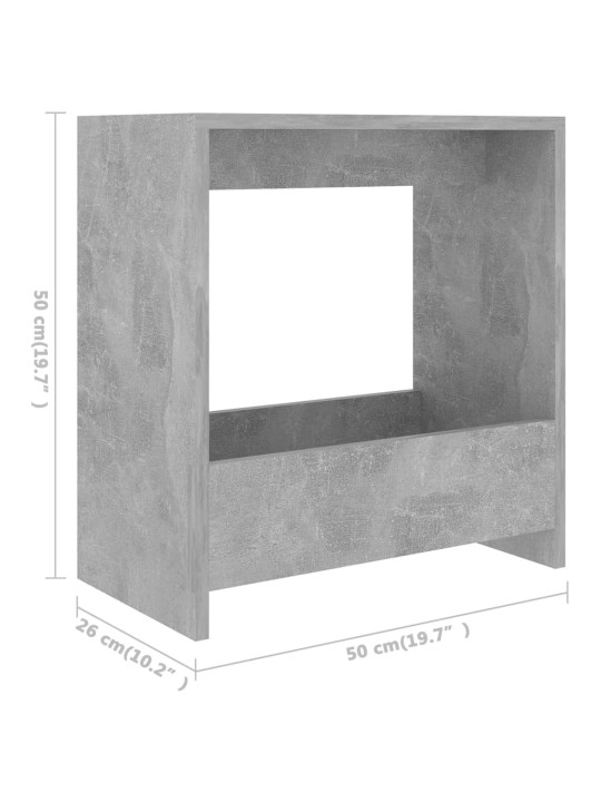 Odkládací stolek betonově šedý 50 x 26 x 50 cm kompozitní dřevo