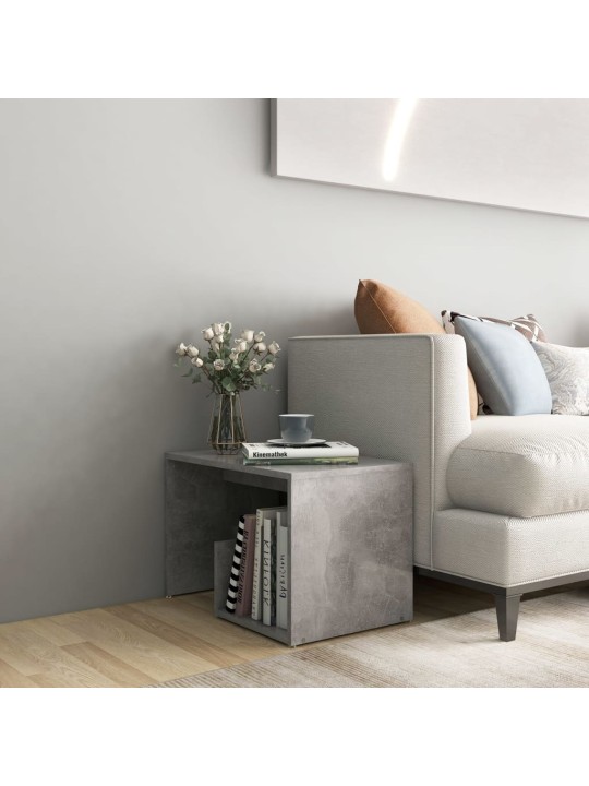 Odkládací stolek betonově šedý 59 x 36 x 38 cm kompozitní dřevo