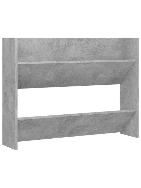Nástěnný botník betonově šedý 80 x 18 x 60 cm kompozitní dřevo