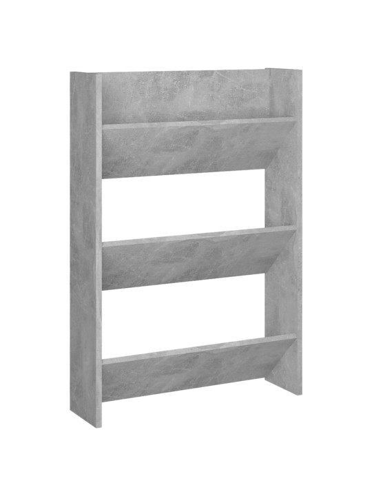 Nástěnné botníky 2 ks betonově šedé 60 x 18 x 90 cm dřevotříska