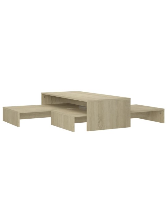 Sada konferenčních stolků dub sonoma 100x100x26,5 cm kompozit