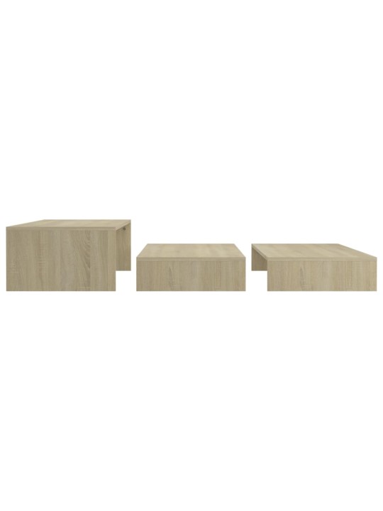 Sada konferenčních stolků dub sonoma 100x100x26,5 cm kompozit
