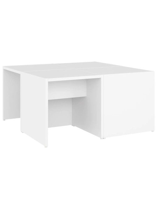 Konferenční stolky 4 ks bílé 33 x 33 x 33 cm kompozitní dřevo