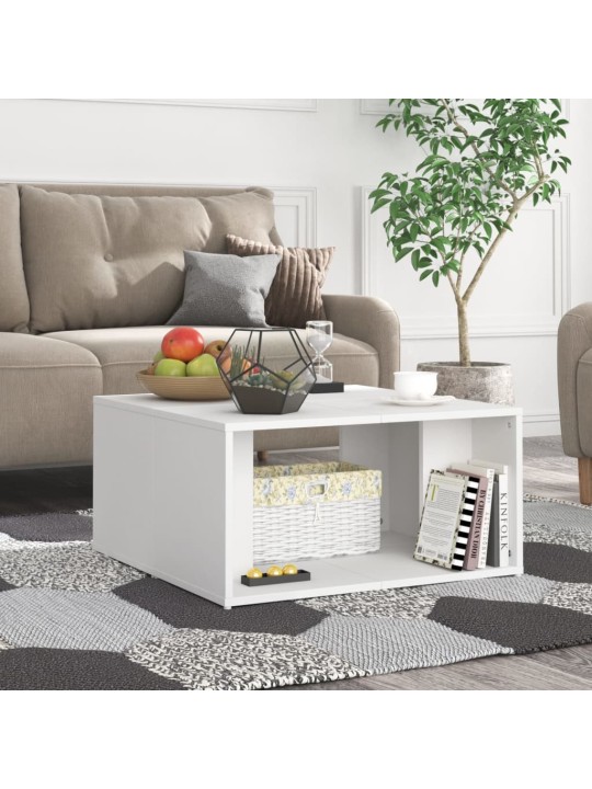 Konferenční stolky 4 ks bílé 33 x 33 x 33 cm kompozitní dřevo