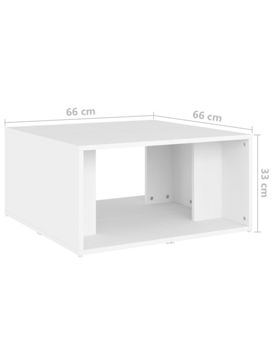Konferenční stolky 4 ks bílé 33 x 33 x 33 cm kompozitní dřevo