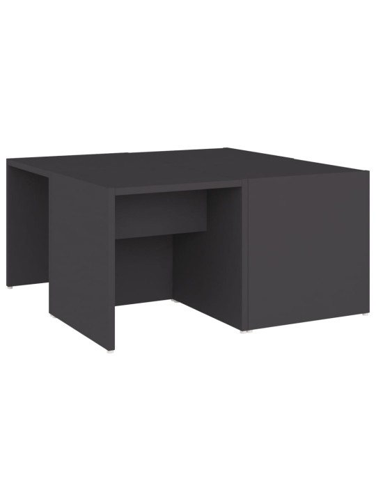 Konferenční stolky 4 ks šedé 33 x 33 x 33 cm dřevotříska