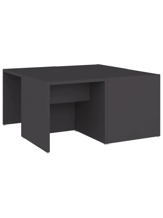 Konferenční stolky 4 ks šedé 33 x 33 x 33 cm dřevotříska