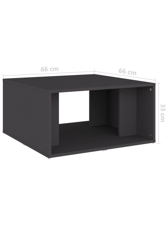 Konferenční stolky 4 ks šedé 33 x 33 x 33 cm dřevotříska