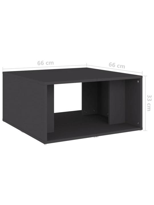 Konferenční stolky 4 ks šedé 33 x 33 x 33 cm dřevotříska