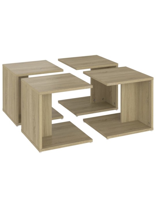 Konferenční stolky 4 ks dub sonoma 33 x 33 x 33 cm dřevotříska