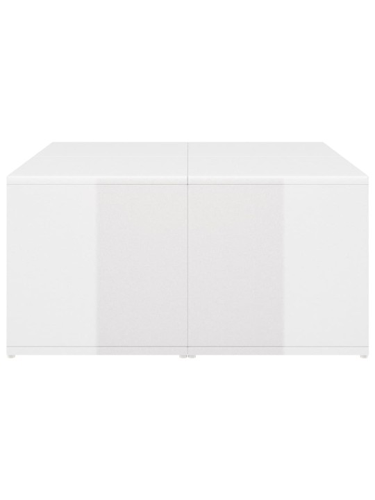 Konferenční stolky 4 ks bílé lesklé 33x33x33cm kompozitní dřevo