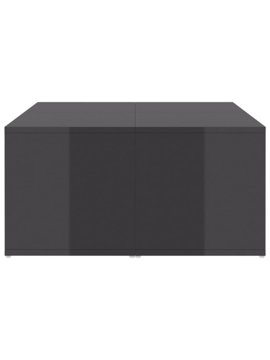 Konferenční stolky 4 ks šedé vysoký lesk 33x33x33cm dřevotříska