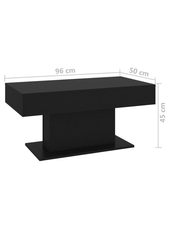 Konferenční stolek černý 96 x 50 x 45 cm kompozitní dřevo