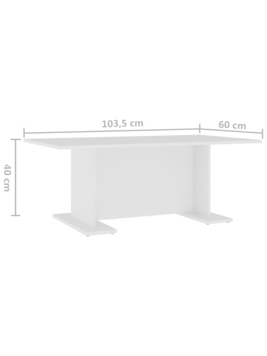 Konferenční stolek bílý 103,5 x 60 x 40 cm dřevotříska
