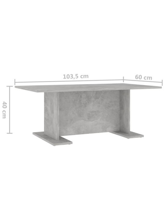 Konferenční stolek betonově šedý 103,5 x 60 x 40 cm dřevotříska