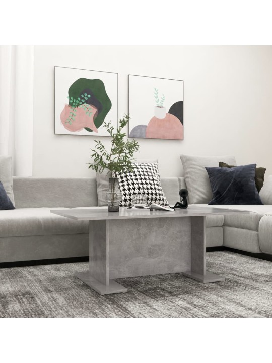 Konferenční stolek betonově šedý 103,5 x 60 x 40 cm dřevotříska